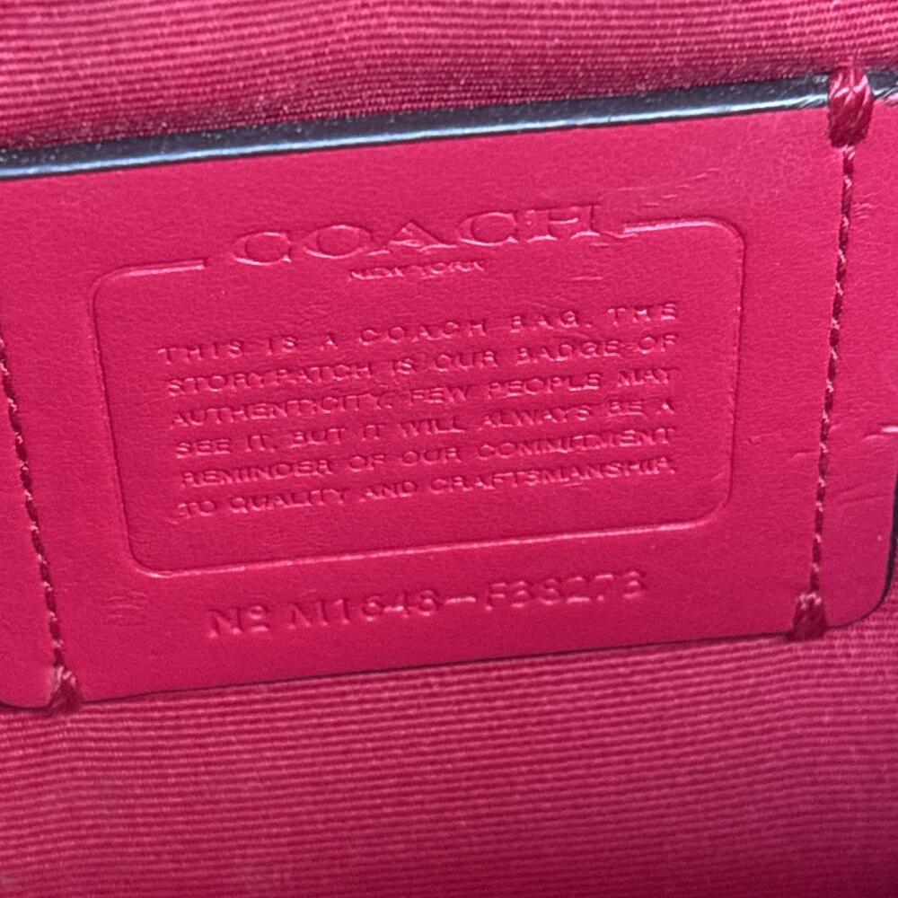 COACH Lyla Double Zip Pocket Crossbody, Strawberry Leather F38273 - Picture 10 of 16